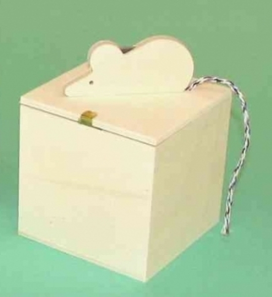 Schnurbox aus Holz, Maus
